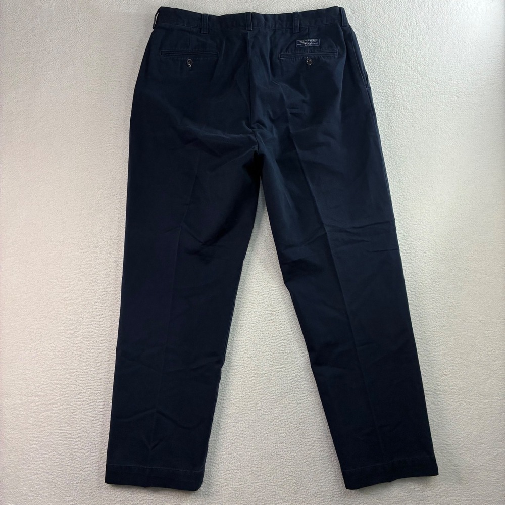 Vintage Polo Ralph Lauren Prospect Chino Pants Mens 35x29 Blue Preppy Trousers
